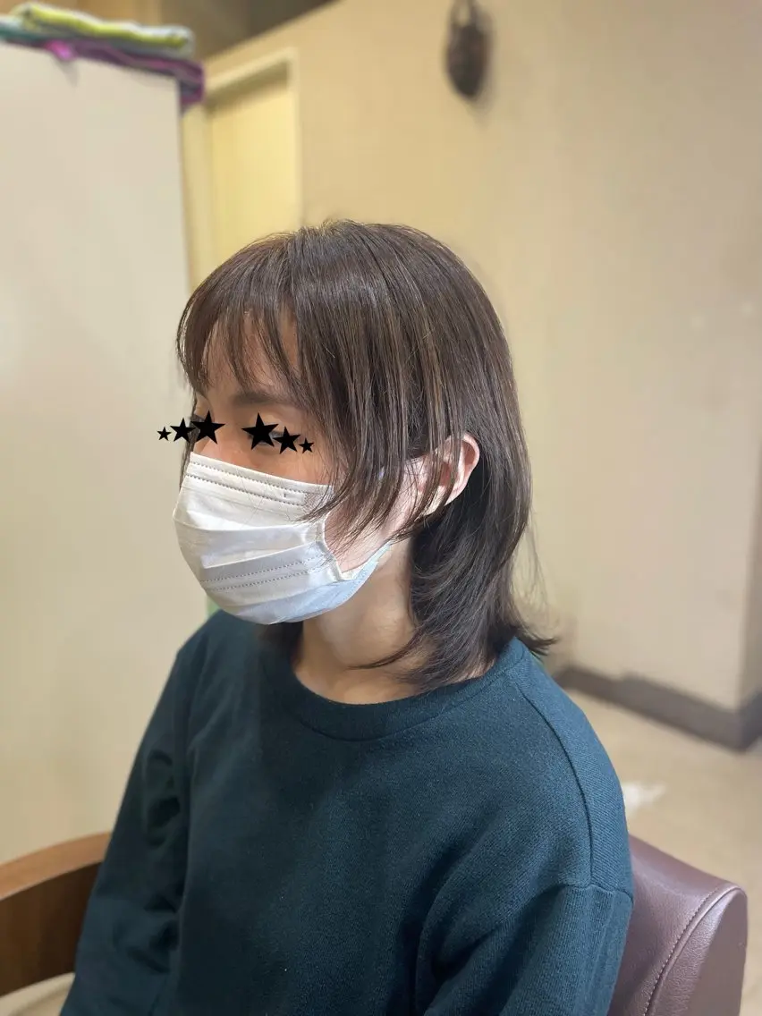 ミディアム レイヤーカット ウルフカット ウルフレイヤー カラー/フリーランス 鈴木 亜紀子のヘアスタイル