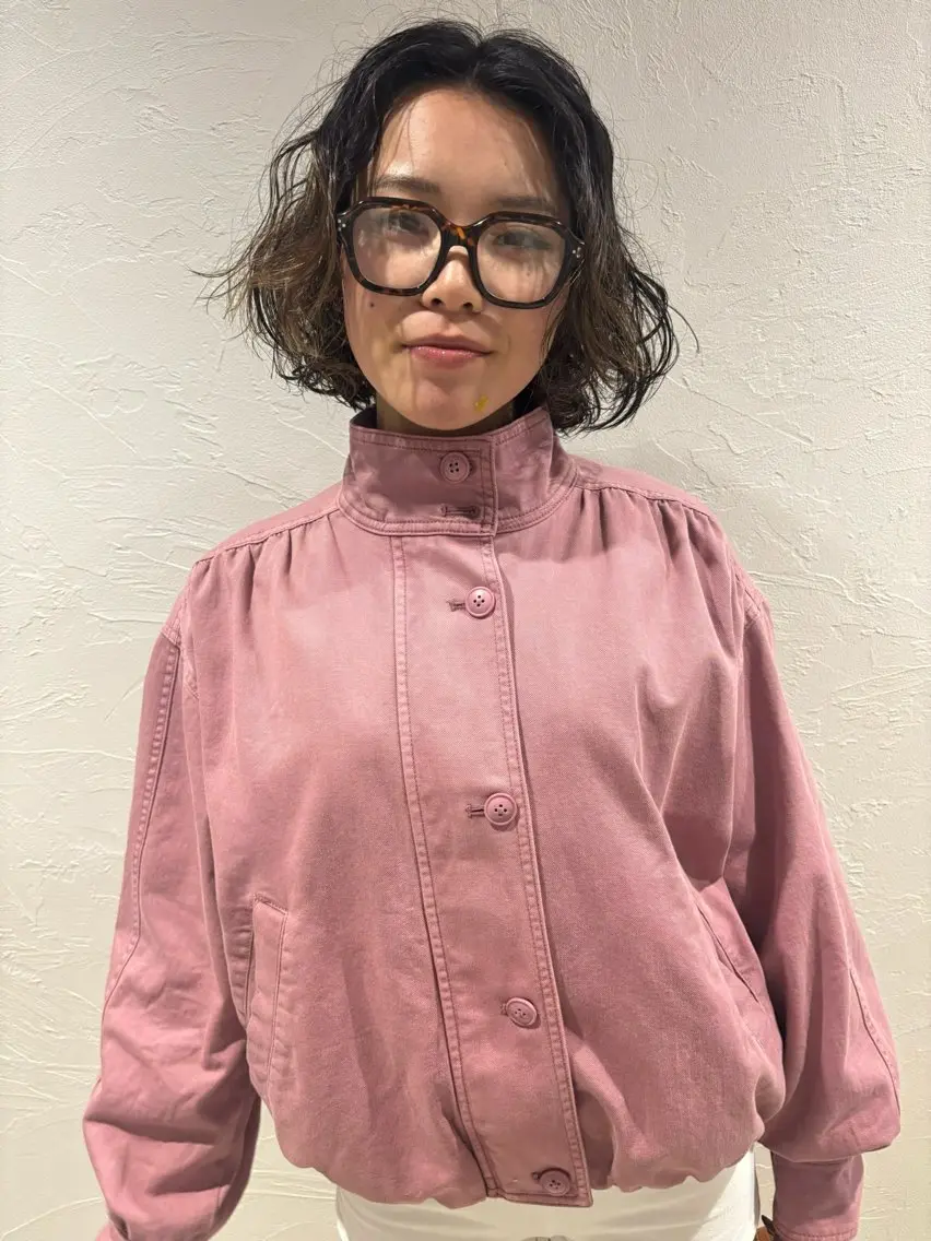 ミディアム カット パーマ 大西 柚羽のヘアスタイル