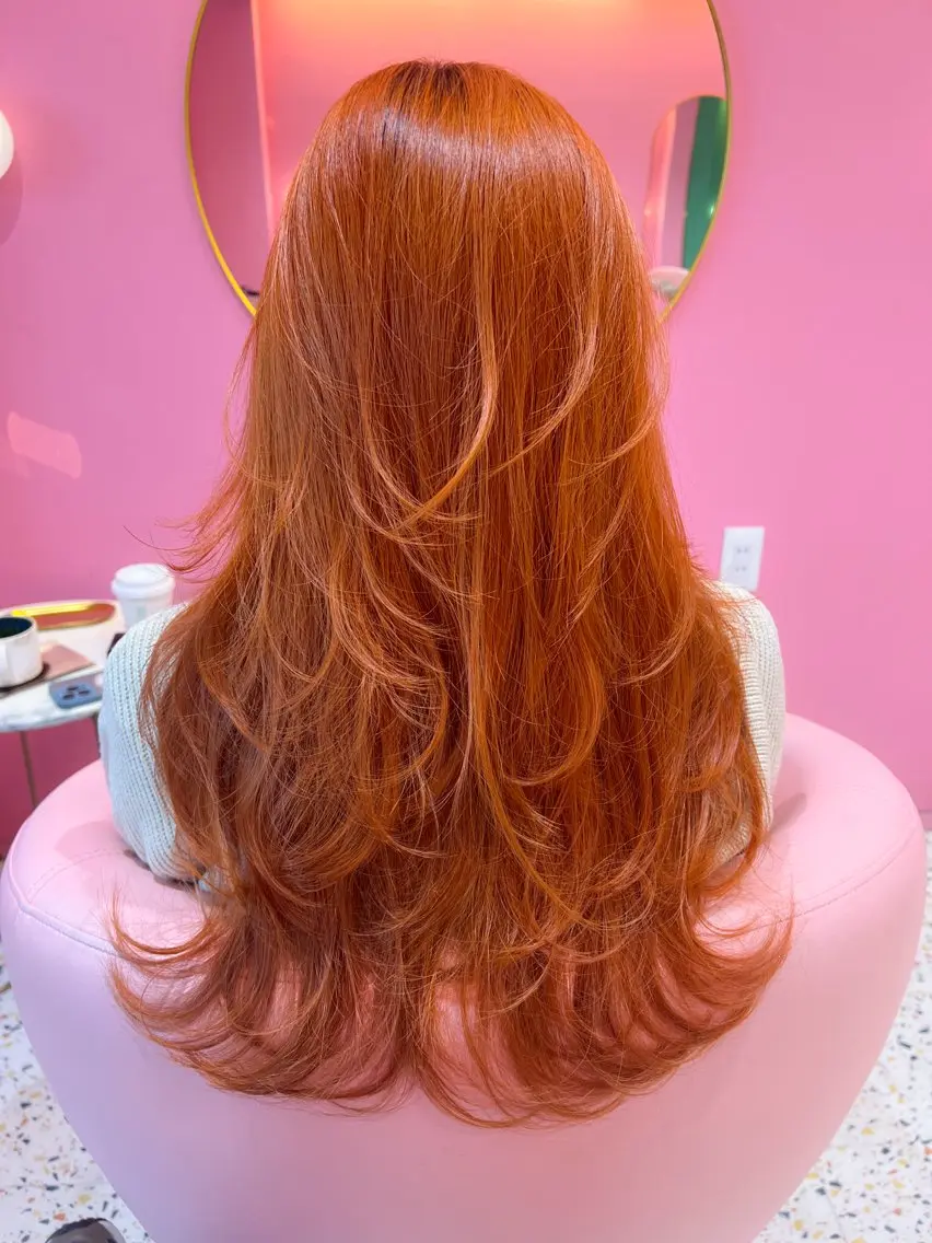 ロング レイヤーカット カット ヘアカラー トリートメント MIRIM栄 野田航生のヘアスタイル