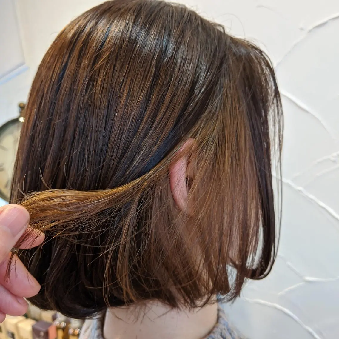 ミディアム カラー ブリーチ インナーカラー 髪質改善＆白髪ぼかし カラー♡店長みやけ♡のヘアスタイル