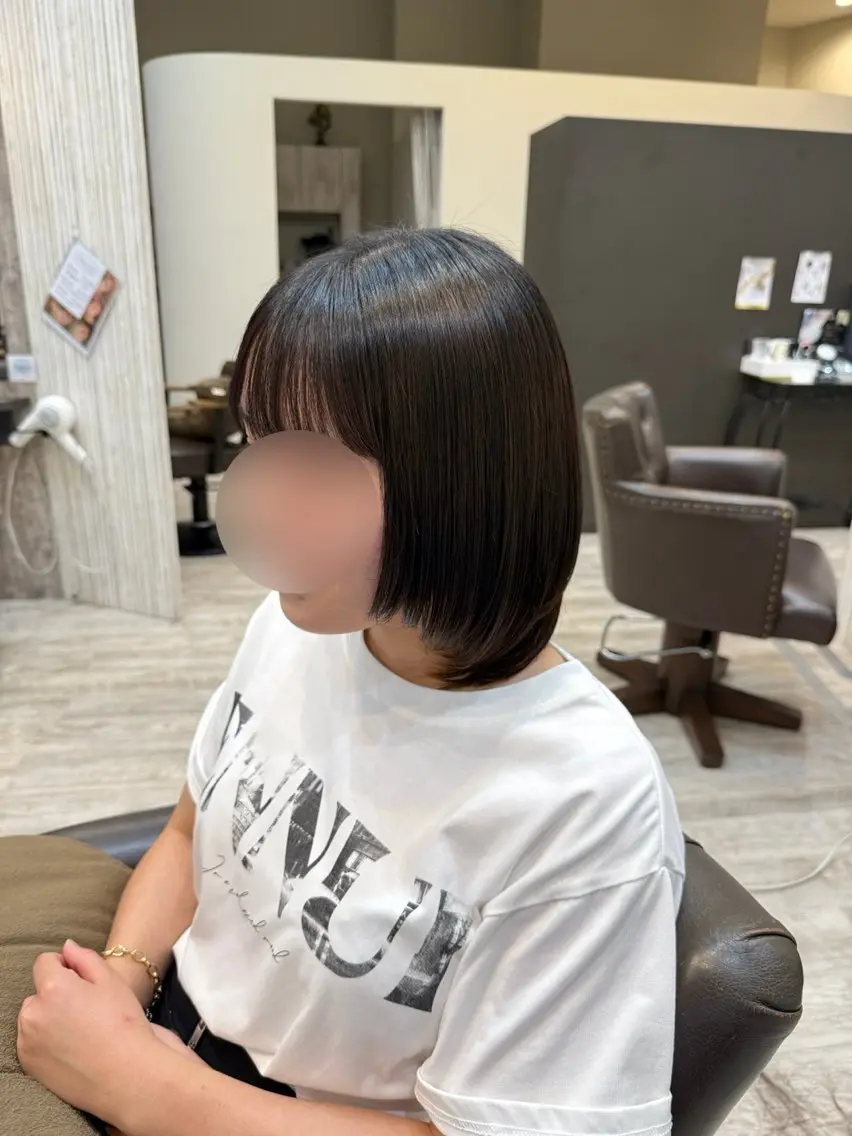 ミディアム ボブレイヤー ボブ レイヤーカット ラモードイワイ土岐 / 太田のヘアスタイル