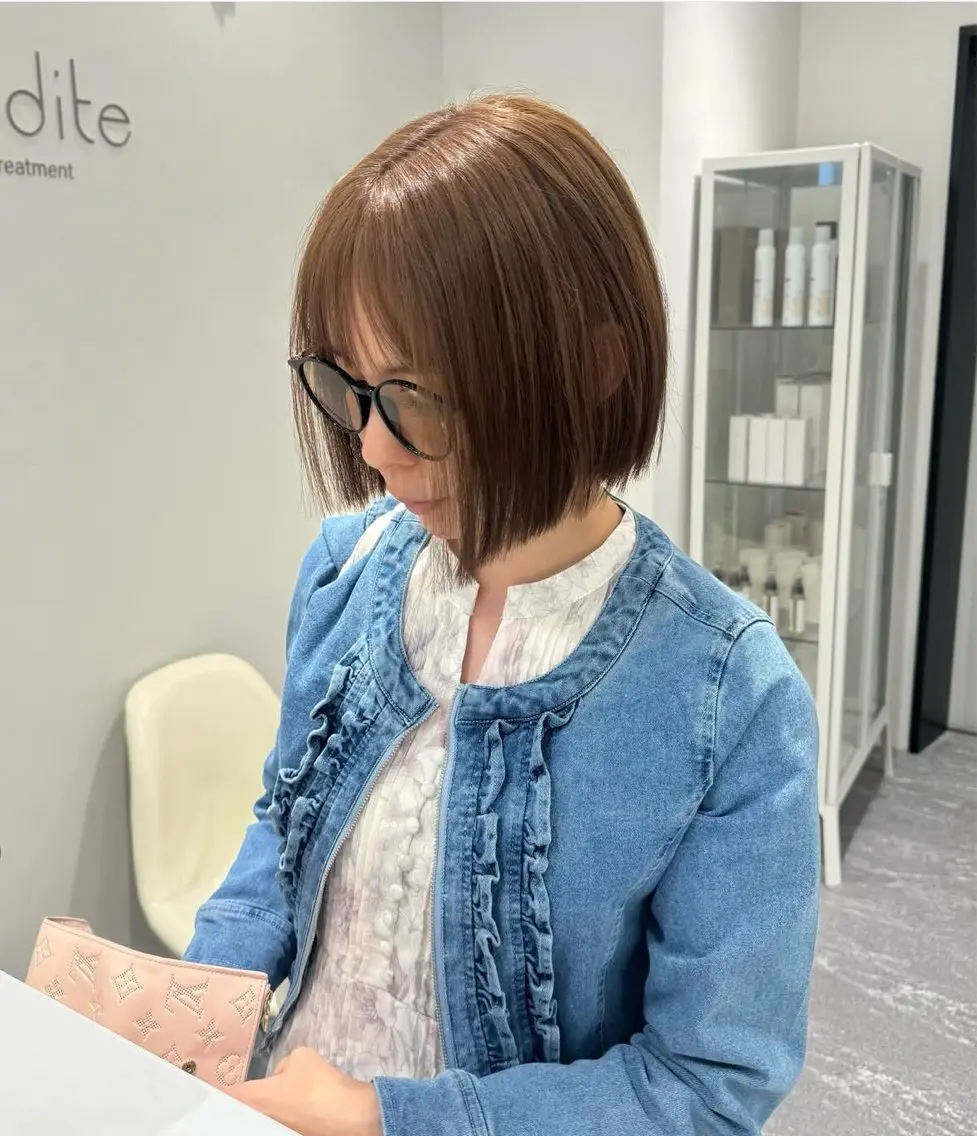 カラー ベージュカラー ヘーゼル 柔らかい透明感カラー 🎀maria🎀のヘアスタイル
