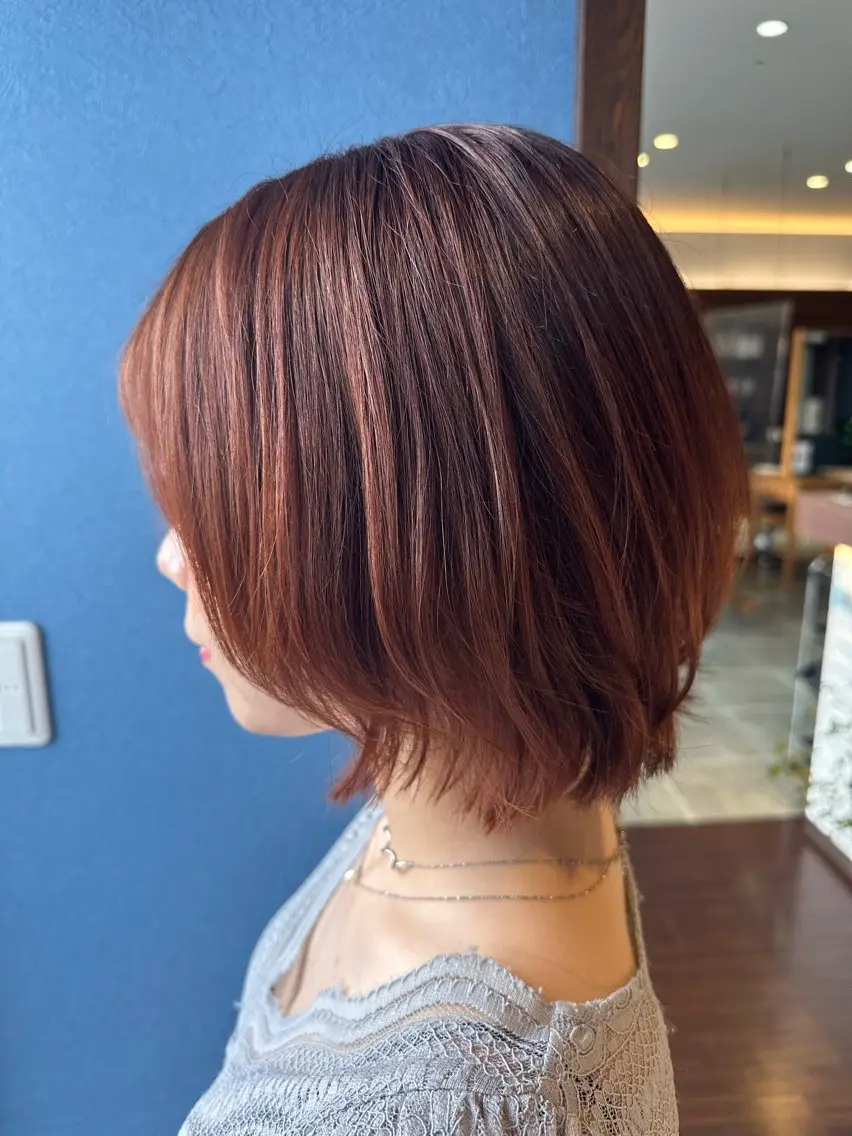 ミディアム カット ヘアカラー 🎀Kubu🍀 Natsumu🎀のヘアスタイル