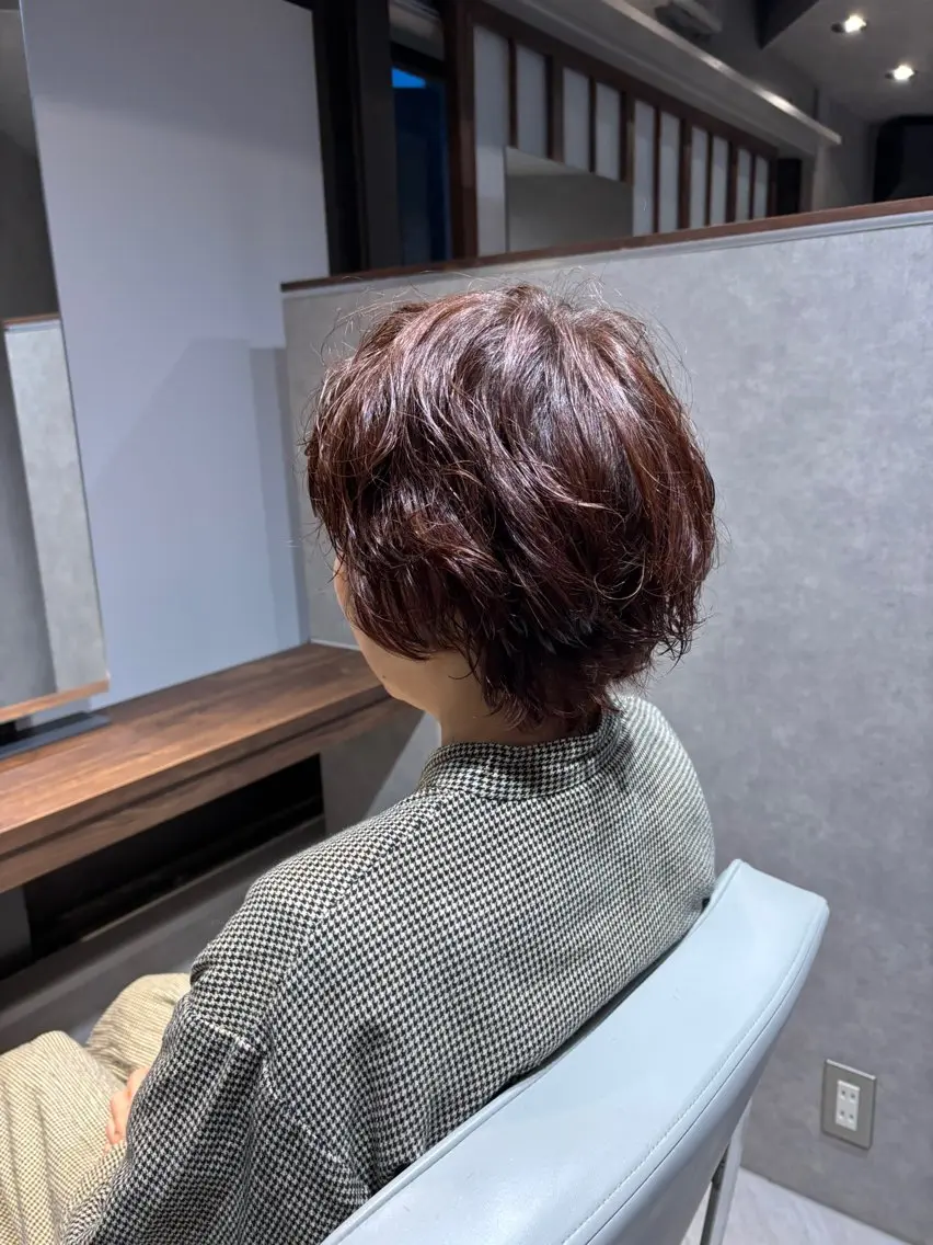 ショート カラー ヘアカラー 前中|頭眠ヘッドスパ 自律神経を整える人のヘアスタイル