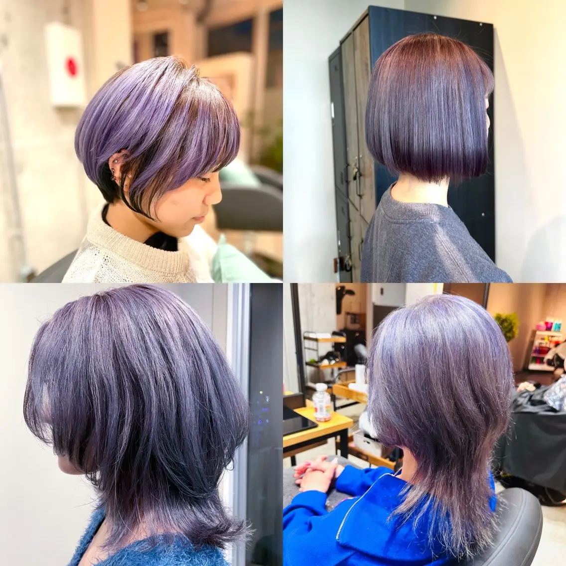 ショート カラー ラベンダーカラー ✨髪質改善/ハイトー ン/艶髪高山のヘアスタイル