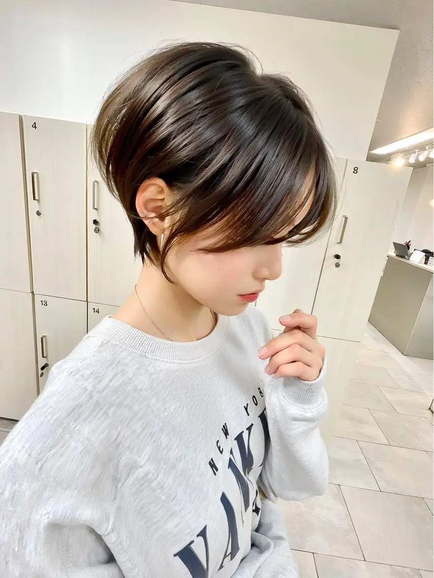 ショート 韓国風レイヤー ショート/犬塚 優介のヘアスタイル