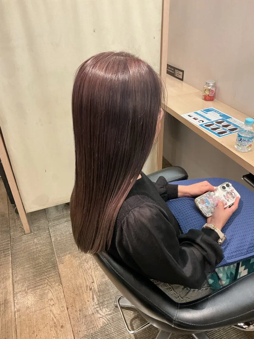 ロング カラー ヘアカラー トリートメント 謝花 卯依┆͓̽ モデル募集中🪽⋆꙳のヘアスタイル