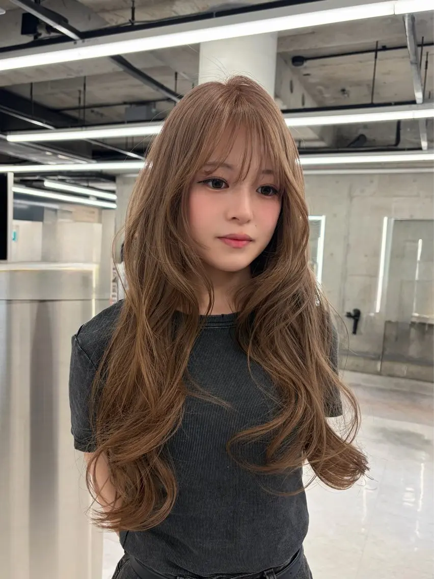 ロング カラー カット ヘアカラー カラー/エクステ 🤍ルナのヘアスタイル