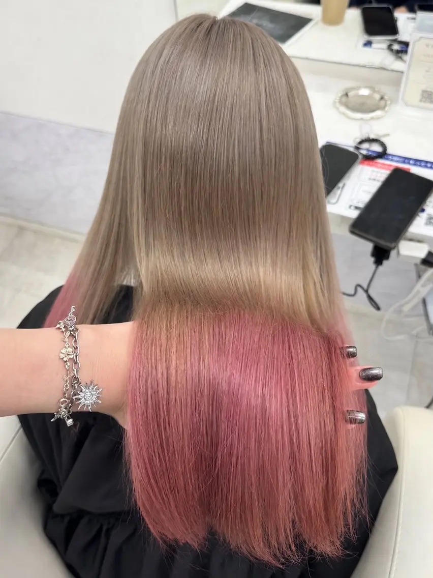 ロング カラー はな　ブリーチ ハイトーン/ 渋谷のヘアスタイル