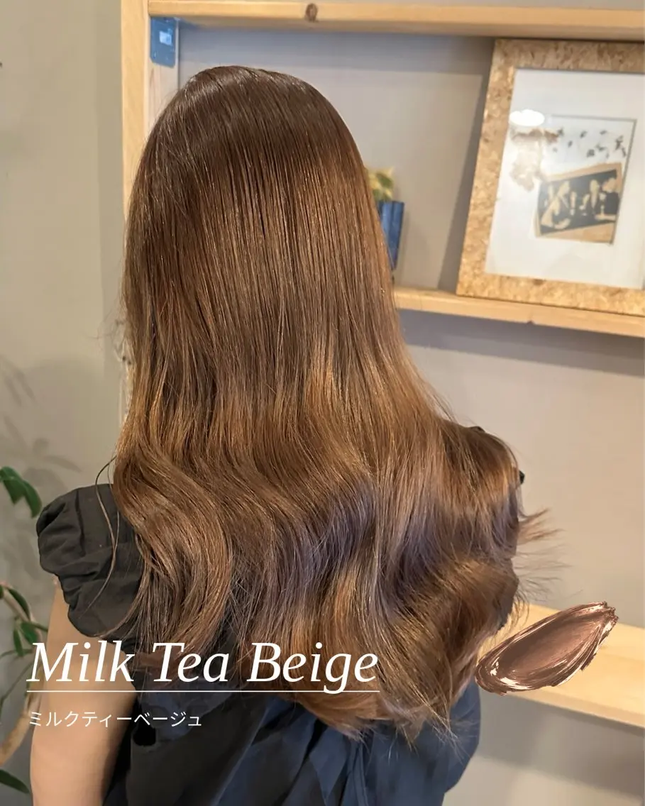 ロング カラー カット ヘアカラー ブリーチなし透明感 🤍キム🩵のヘアスタイル