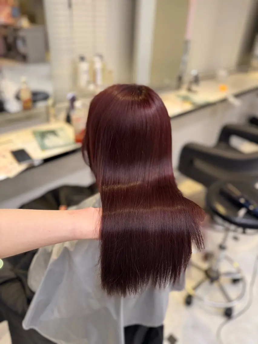 ロング ヘアカラー トリートメント ヘッドスパ ヘアセット ♥️韓国風透明感 暖色misa♥️のヘアスタイル