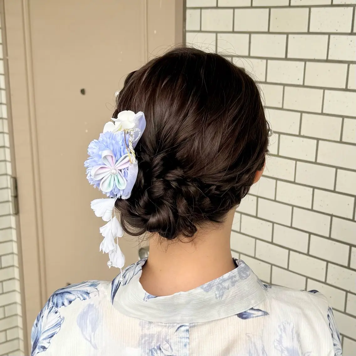 セミロング ヘアアレンジ お団子ヘア デート 浴衣 ヘアセット 褒められヘアメイク /ボブ女子🐶みおのヘアスタイル