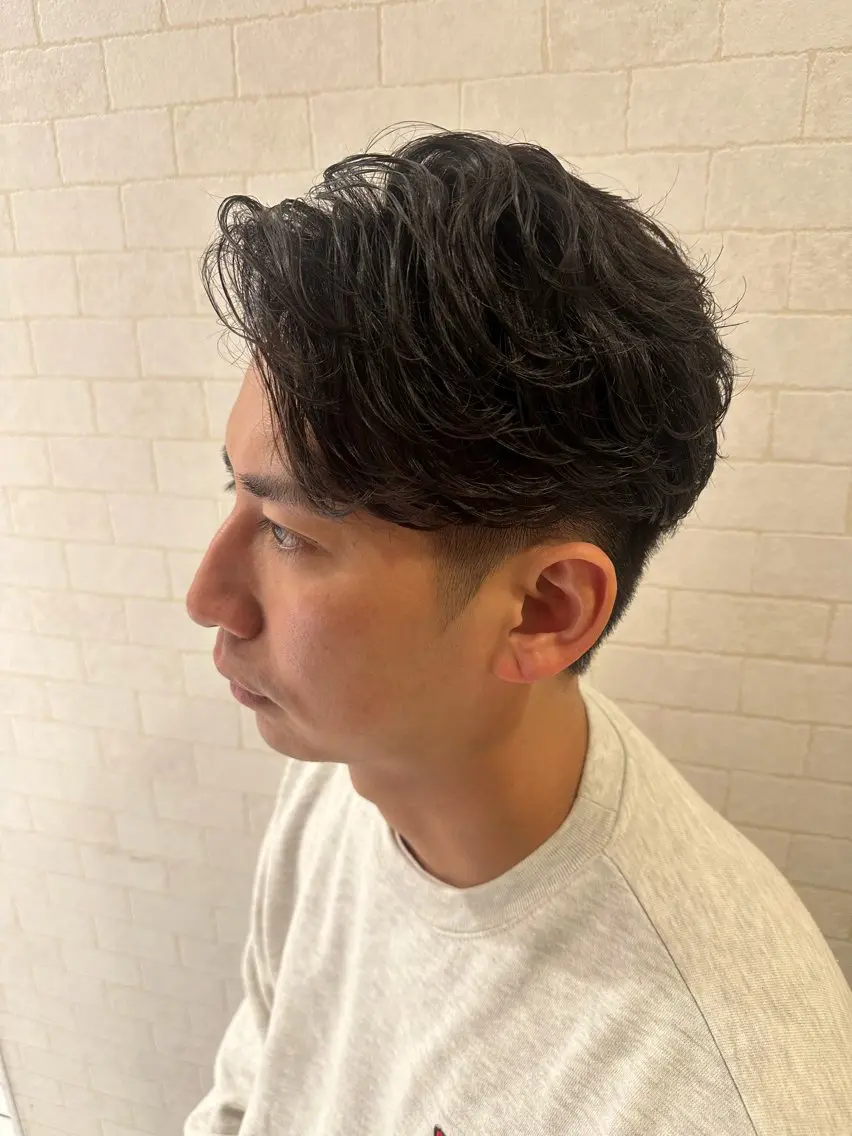 👑ニュアンスパーマ👑メンズカット＋ニュアンスパーマ＋トリートメント＋スパ＋眉毛カット＋ヘアセットの写真