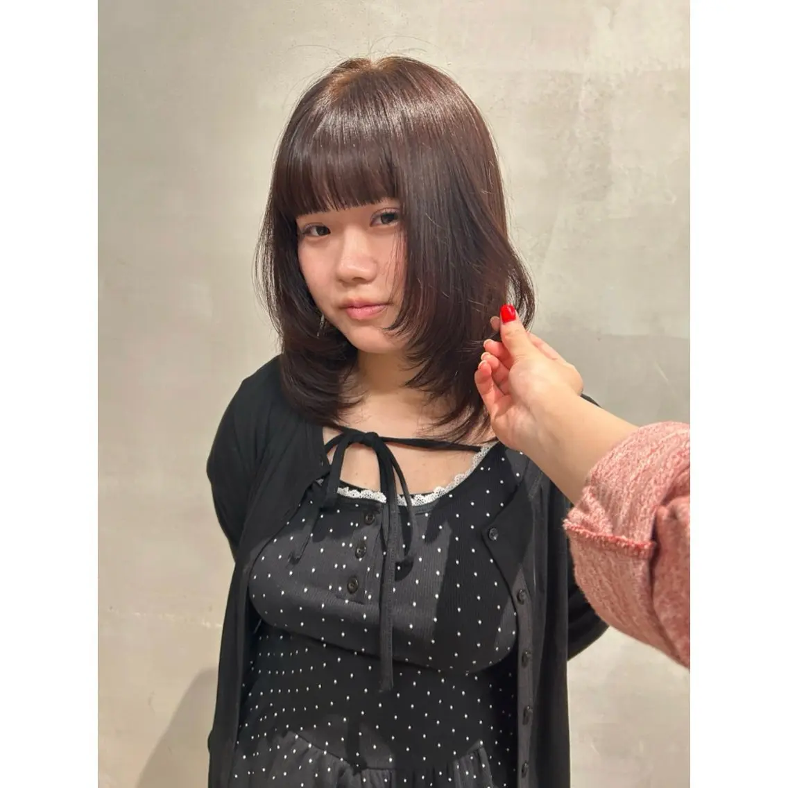 ミディアム カエデ🐬 カットカラーモデルのヘアスタイル