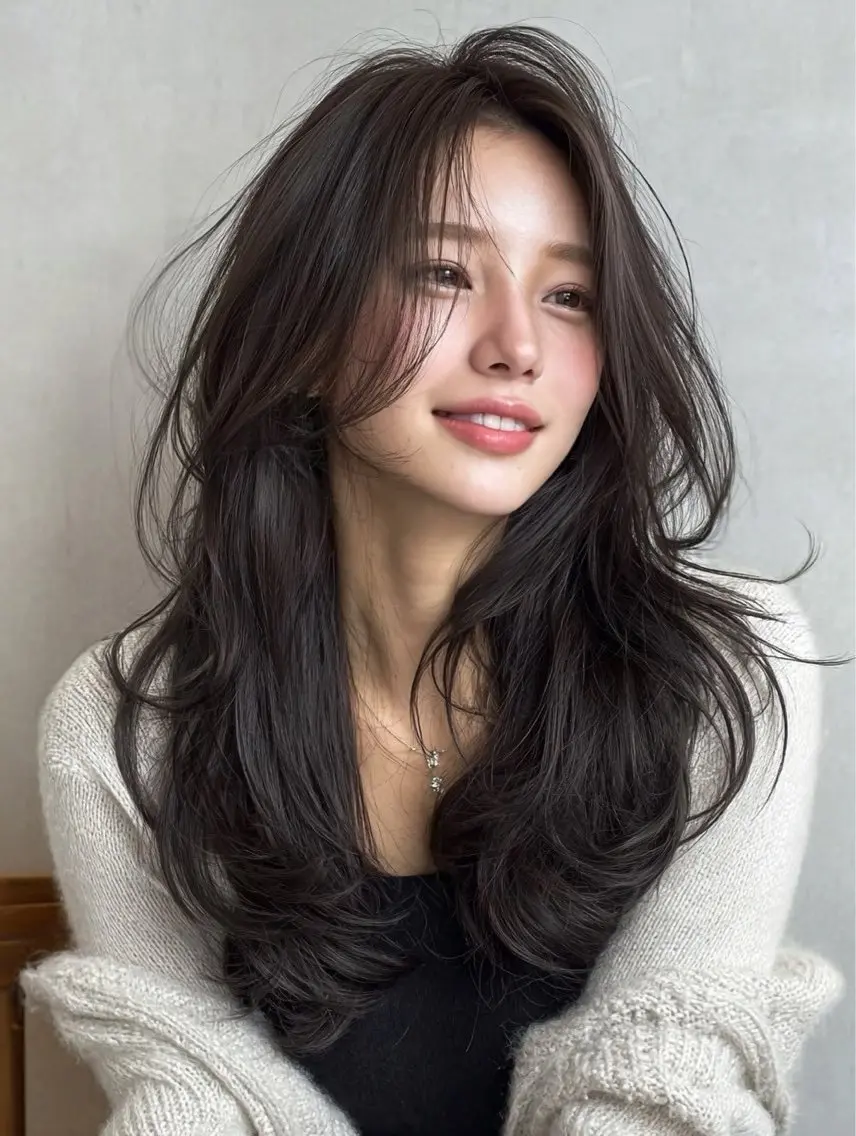 ロング カラー カット ヘアカラー トリートメント 似合わせ美髪ヘア✨ 天王寺.阿倍野🌈のヘアスタイル