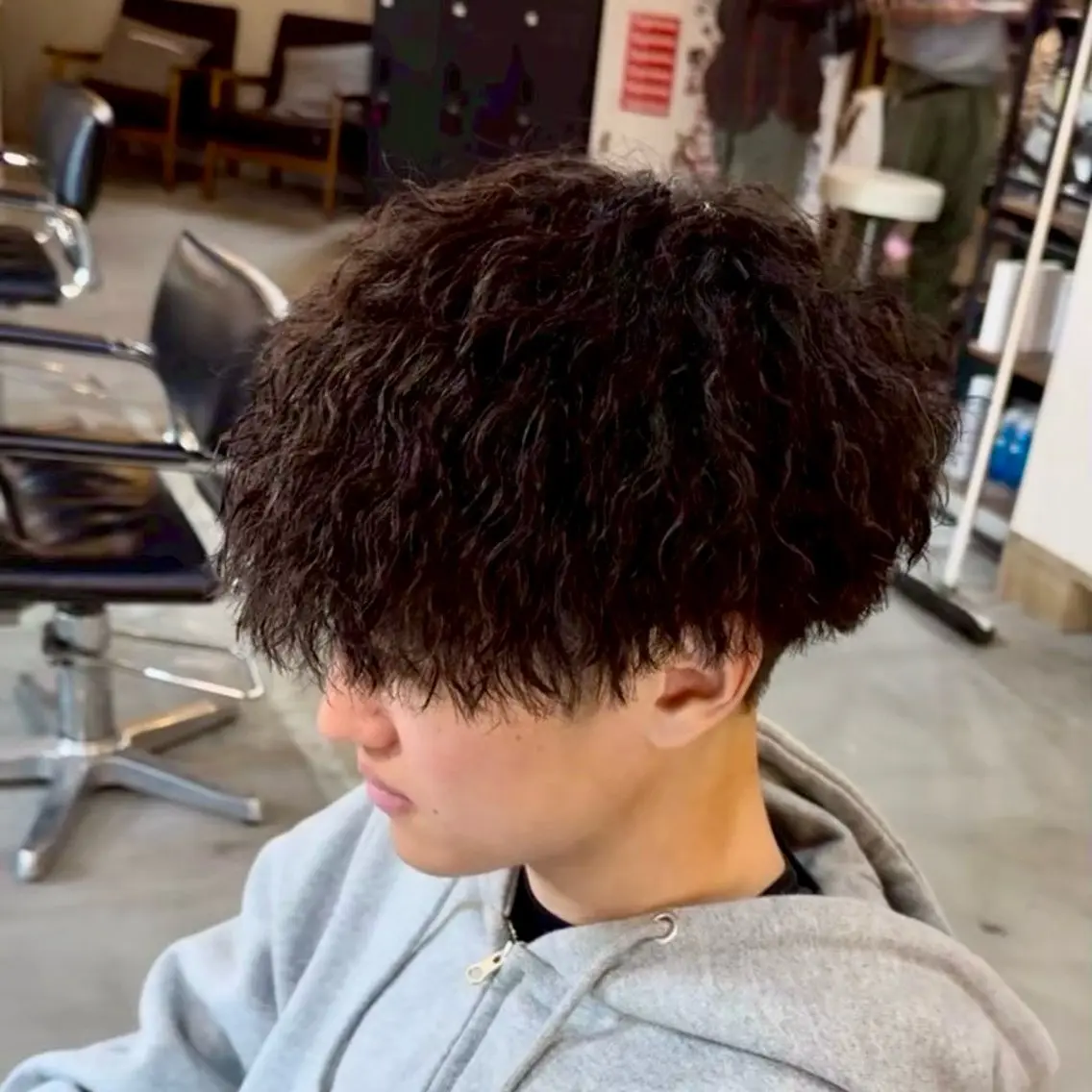 ショート パーマ メンズ カット パーマ シャドウ ツイスパ ニュアンスおがたのヘアスタイル
