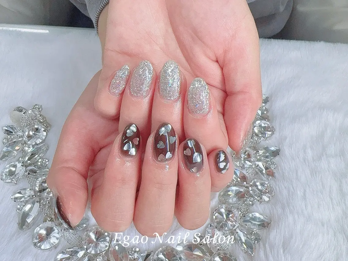 ネイル アートネイル フットネイル フレンチネイル ジェルネイル 持ち込み ハンドネイル EGAO NAIL 錦糸町店のネイルデザイン