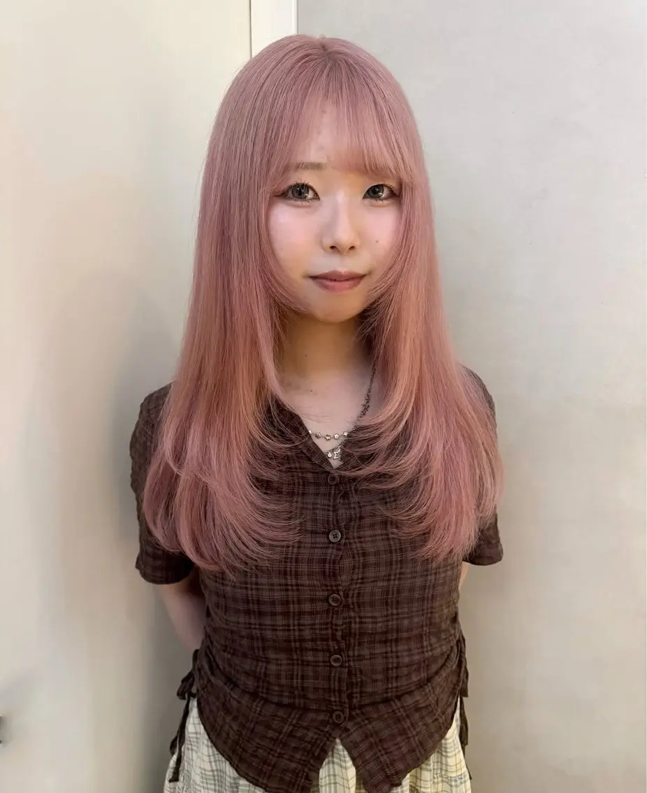 セミロング カラー ヘアアレンジ 縮毛矯正 ブリーチ /mamiのヘアスタイル