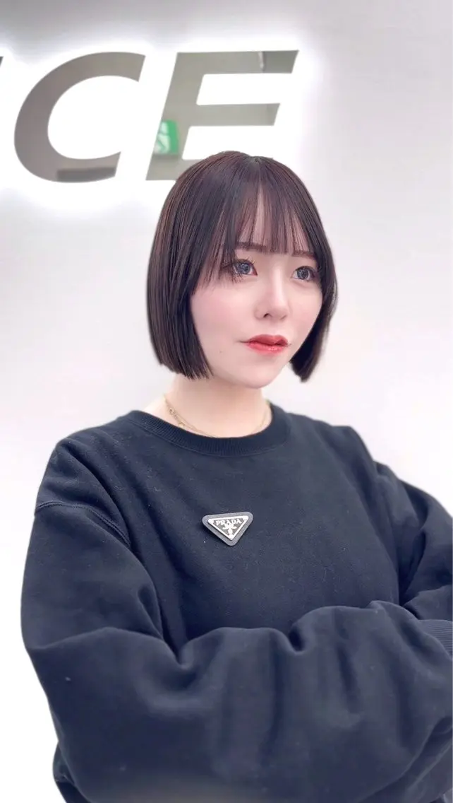 ショート カラー ヘアアレンジ 縮毛矯正🤍 ボブ/ HIKARIのヘアスタイル
