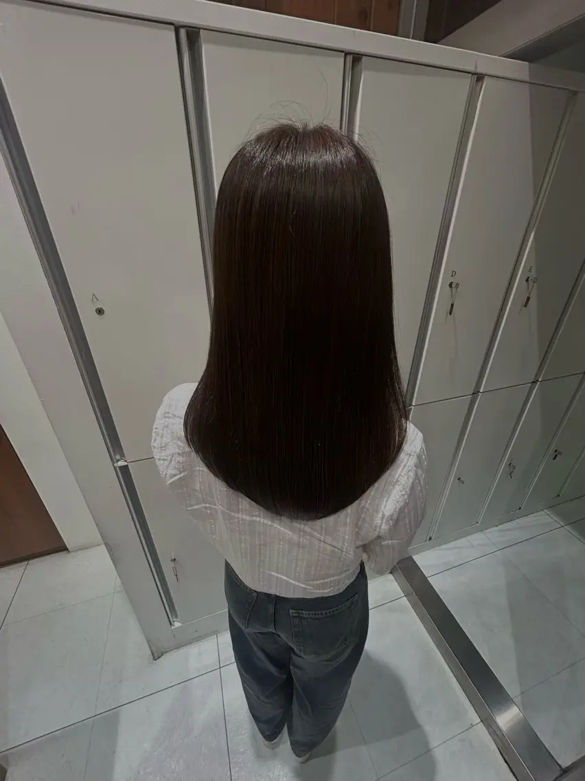 セミロング カラー ベージュカラー 透明感カラー オリーブベージュ オリーブカラー ヘアカラー トリートメント 🍒ミッチェル 🍒のヘアスタイル
