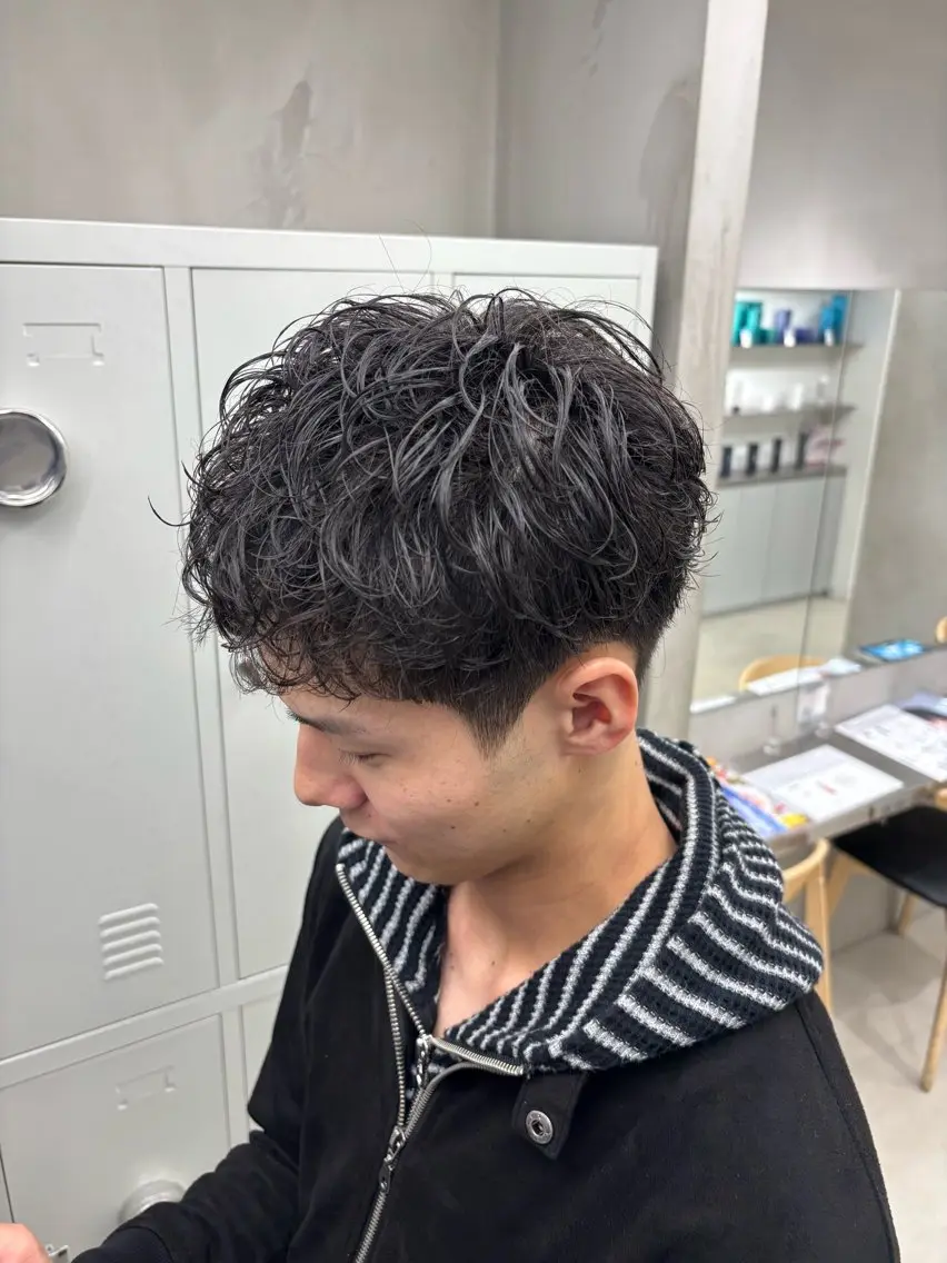 ショート パーマ メンズ カット パーマ 名古屋メンズパーマ /松井生のヘアスタイル