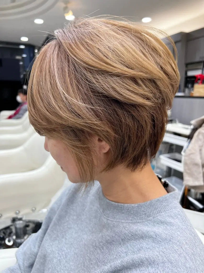ショート カラー ショートボブ ボブ ショートヘア 着付けアレンジ、スパ 定評あり◎タナカエミの眉毛・アイブロウイメージ