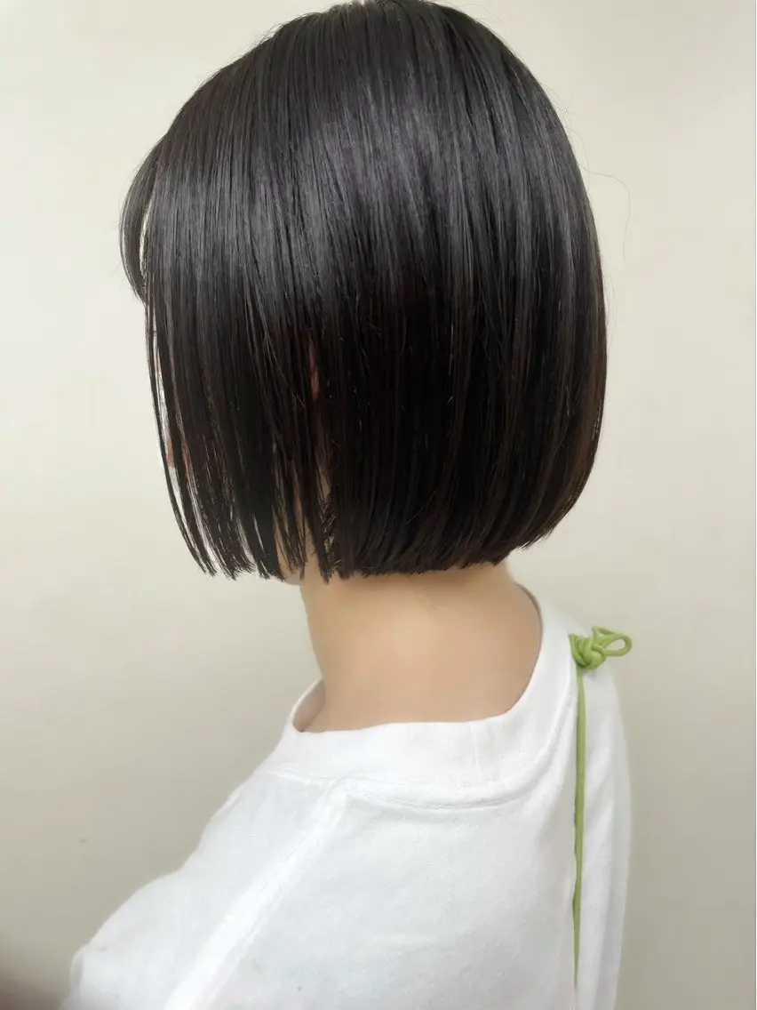 ショート 切りっぱなしボブ ボブ 神戸ボブ✂️ ioe三宮/田 伸佳のヘアスタイル
