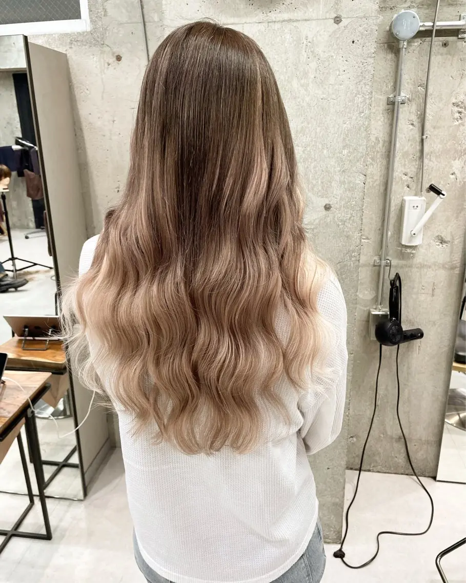 ロング カラー ヘアアレンジ ヘアカラー エクステ TATSUYA アートディレクターのヘアスタイル