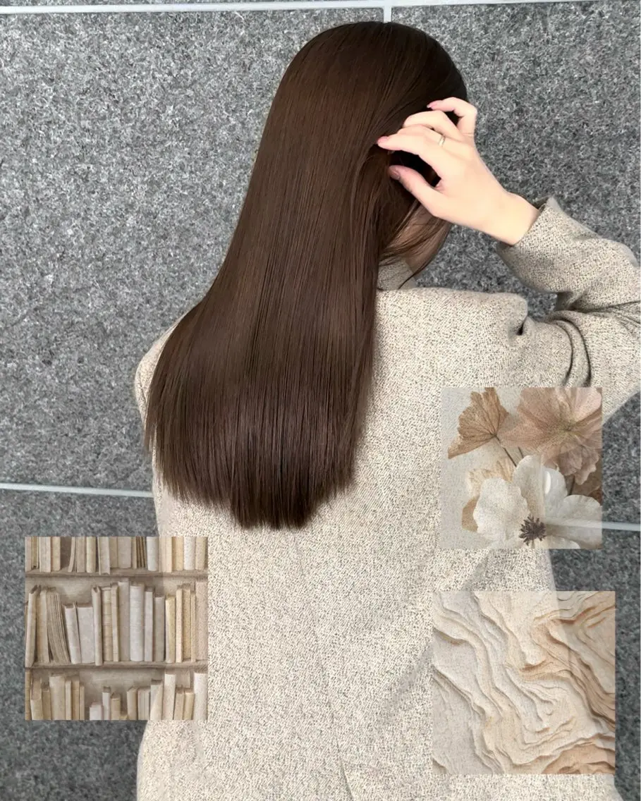 ロング カラー ベージュカラー ブリーチ ブリーチなしカラー カット ヘアカラー トリートメント レイヤーカット× 髪質改善カラー 片山のヘアスタイル