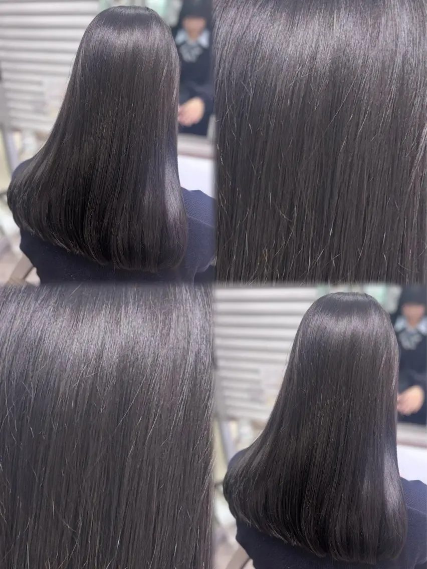 ロング カラー 黒髪 透明感カラー ナチュラルブラック ロング 🩷🎀きらら 🎀🩷のヘアスタイル