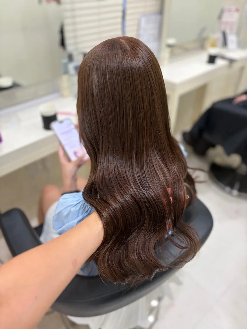 ロング カラー ベージュカラー ショコラベージュ ヘアカラー 大人上品ベージュ 🎀HARUNAのヘアスタイル