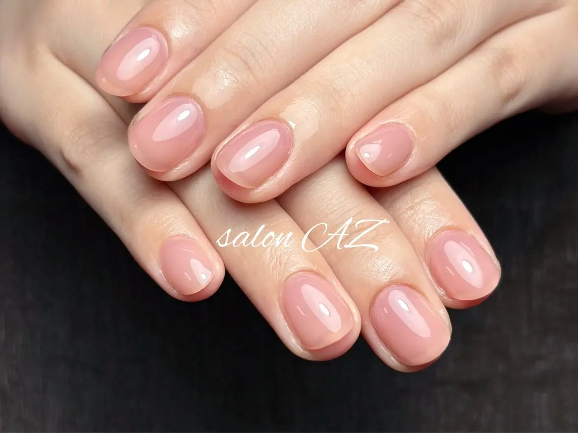 ネイル 長さ出し フットネイル フレンチネイル ジェルネイル マグネットネイル salon AZのネイルデザイン
