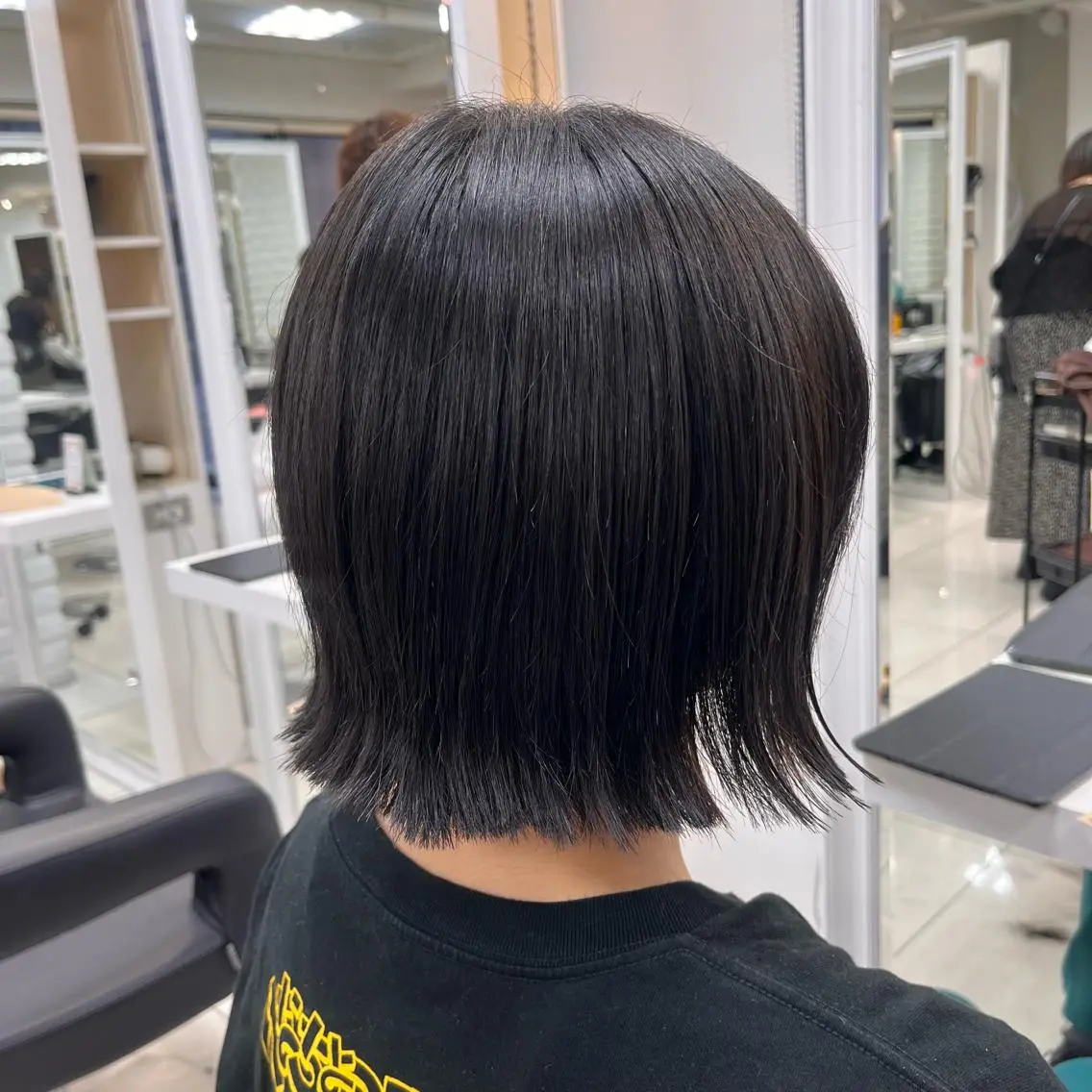 ショート 切りっぱなしボブ ボブ 外ハネヘア カット 【メンズ縮毛矯正/ Ryoka】のヘアスタイル