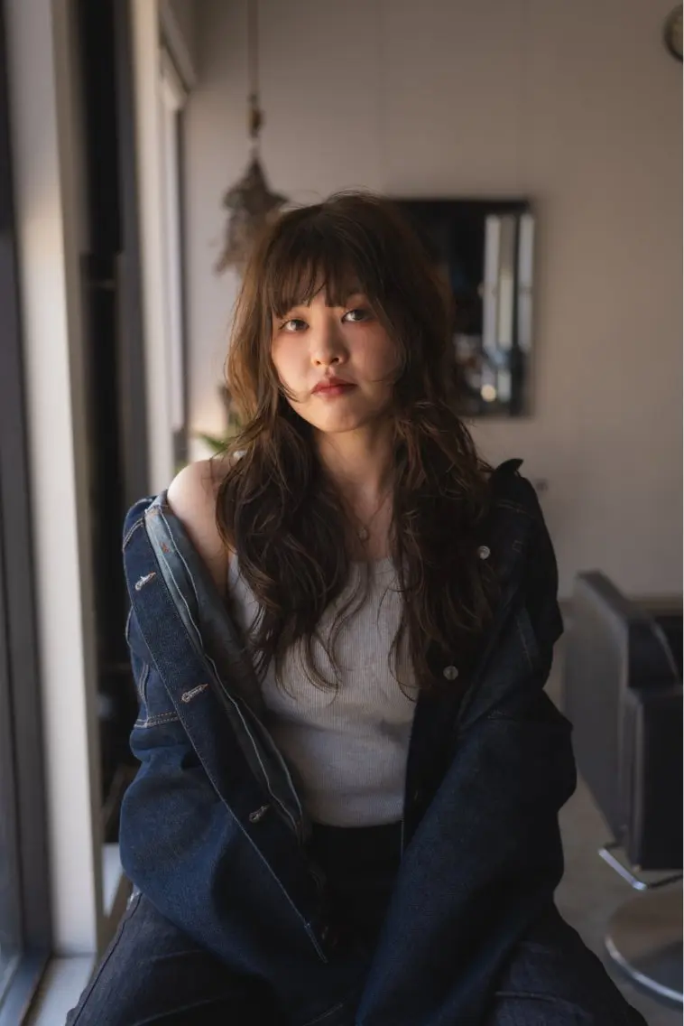ロング カラー レイヤーカット カット ヘアカラー トリートメント plus HAIR いずみのヘアスタイル