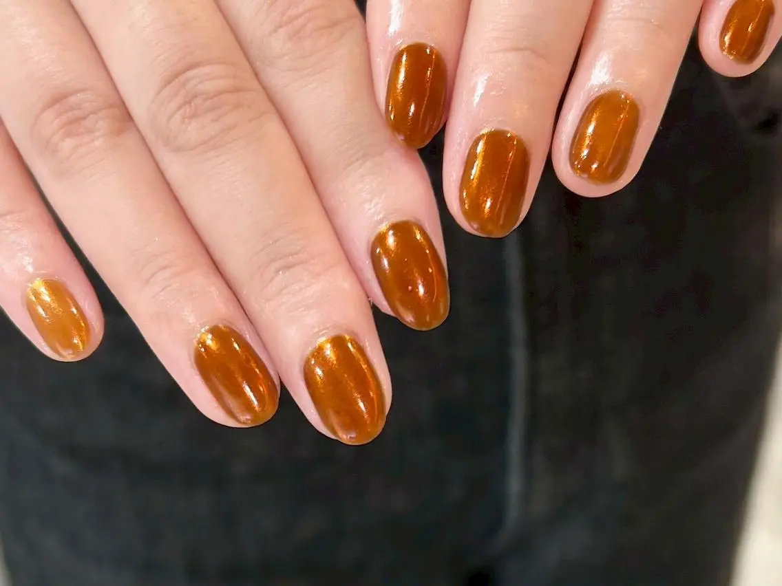 ネイル ミラーネイル ワンカラーネイル ハンドネイル パラジェル認定サロン N°nail 立川のネイルデザイン