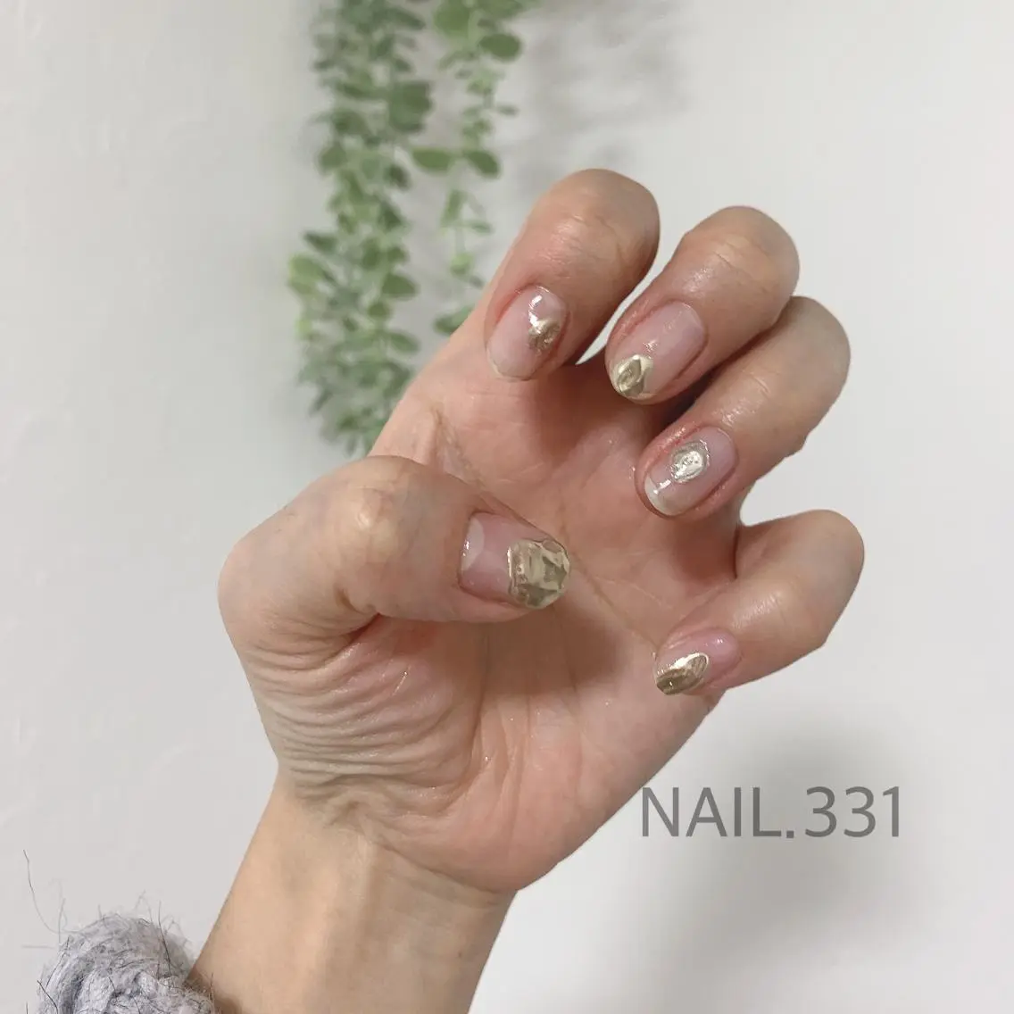 ネイル アートネイル クリアネイル キラキラネイル ミラーネイル ニュアンスネイル Nail 331のネイルデザイン