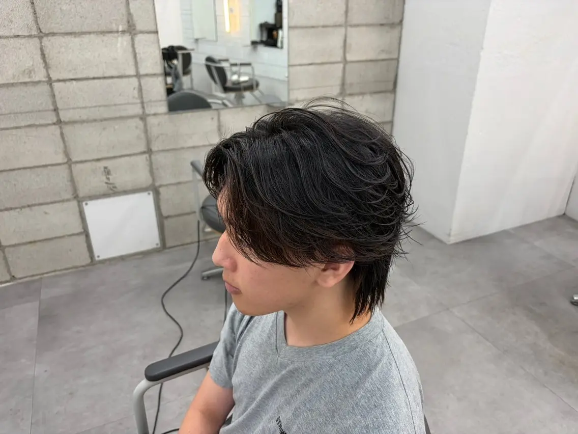 パーマ メンズ カット パーマ メンズパーマ外屋敷 航のヘアスタイル