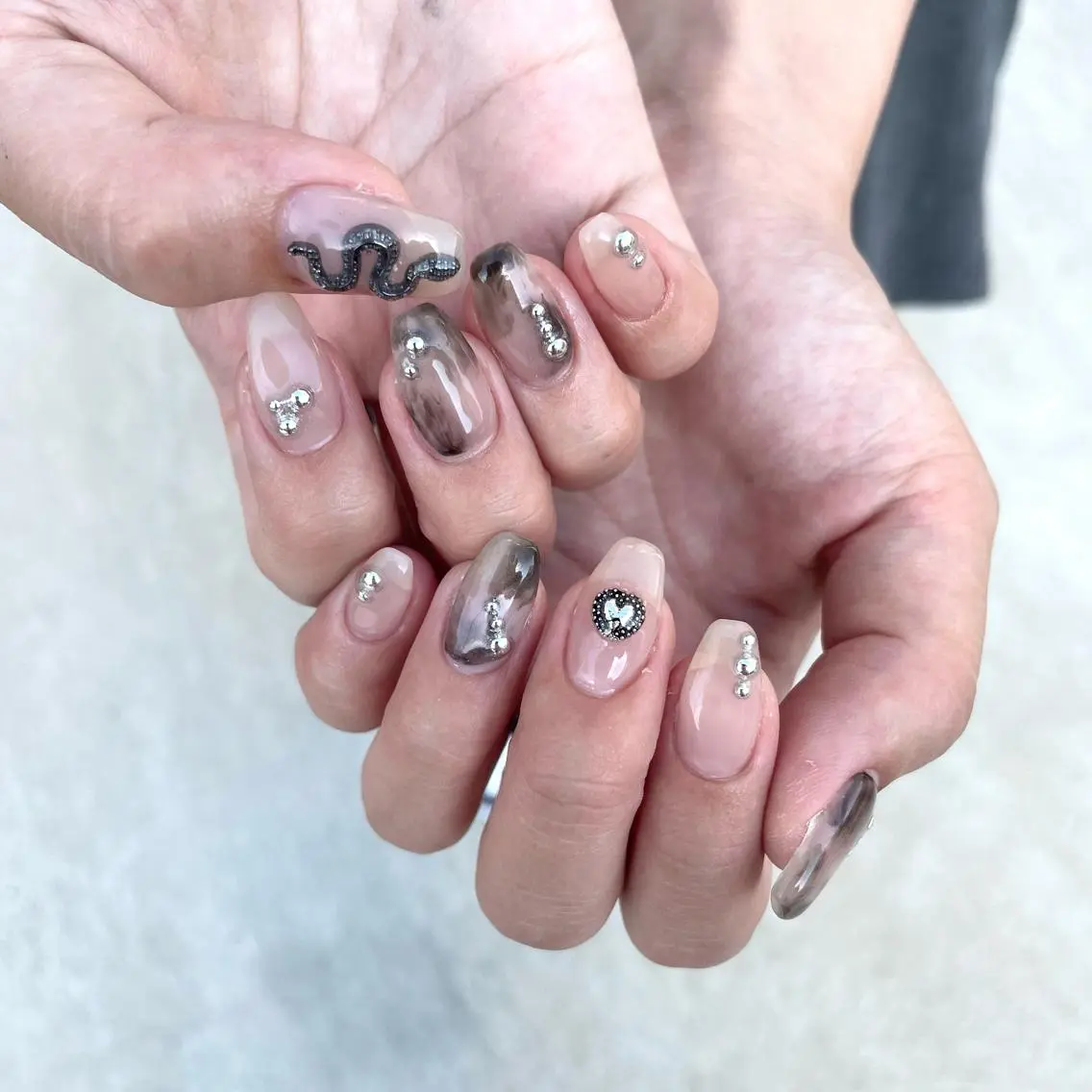 ネイル ハンドネイル Sea  nail by emaのネイルデザイン