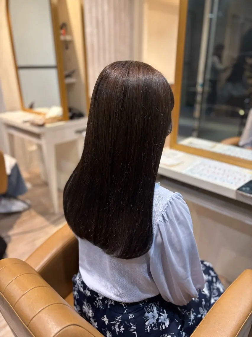 ロング カラー ヘアカラー トリートメント yui🥀/ボブ /ブリーチなしカラーのヘアスタイル