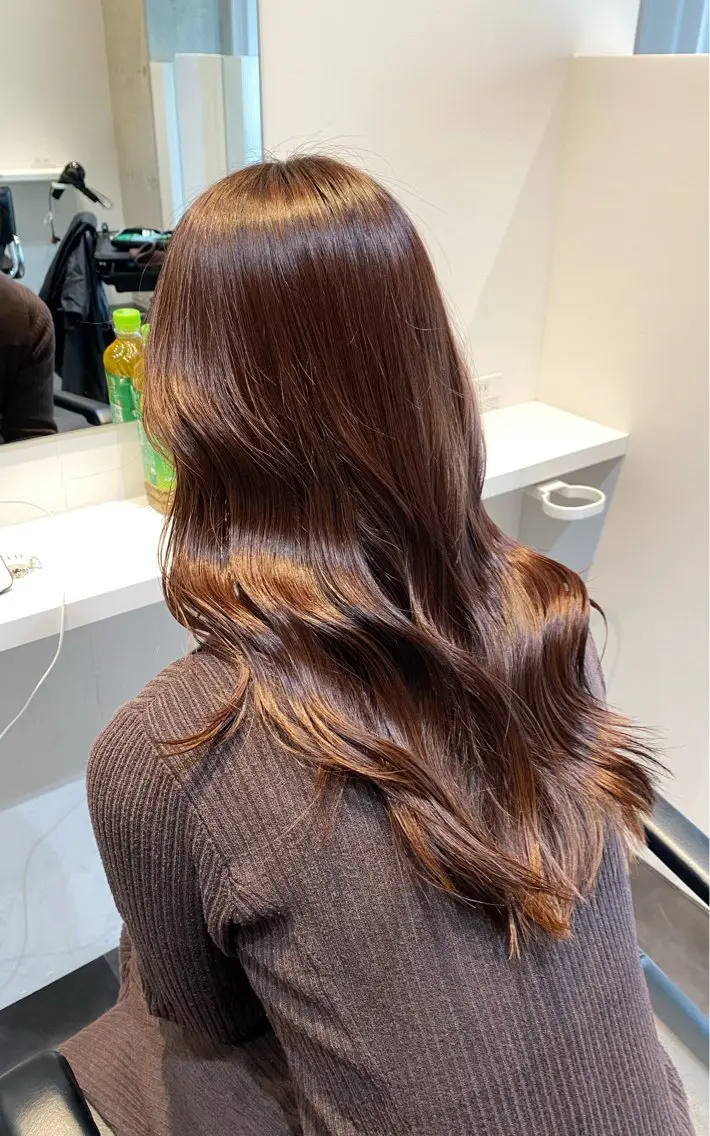 ロング カラー ブラウンカラー ピンクカラー ピンクブラウン ヘアカラー トリートメント 会話少なめ/ 美髪矯正/Ruiのヘアスタイル