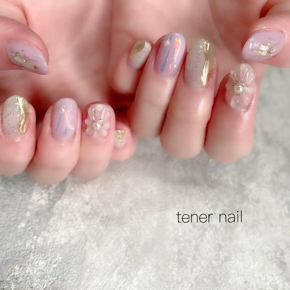 ネイル フラワーネイル ぷっくりネイル テネルネイル tener nailのネイルデザイン