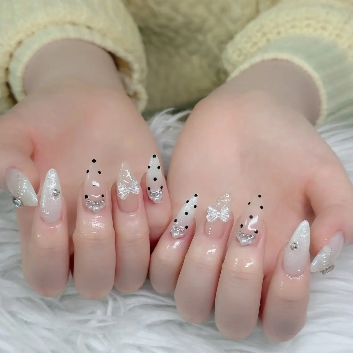 ネイル フットネイル フレンチネイル グラデーション 韓国ネイル ロングネイル ハンドネイル Hani Nail Salonのネイルデザイン