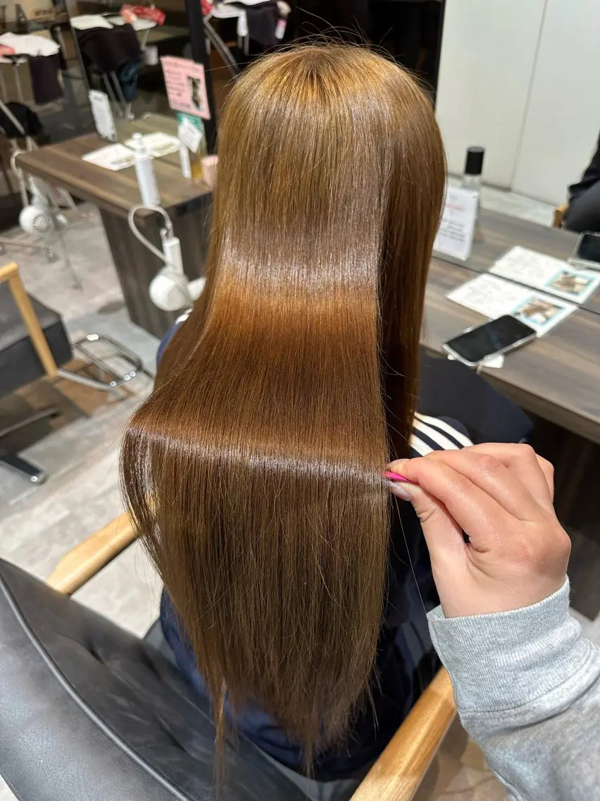 カラー ベージュカラー ミルクティーベージュ AVANCE.Rin /箕面/髪質改善のヘアスタイル