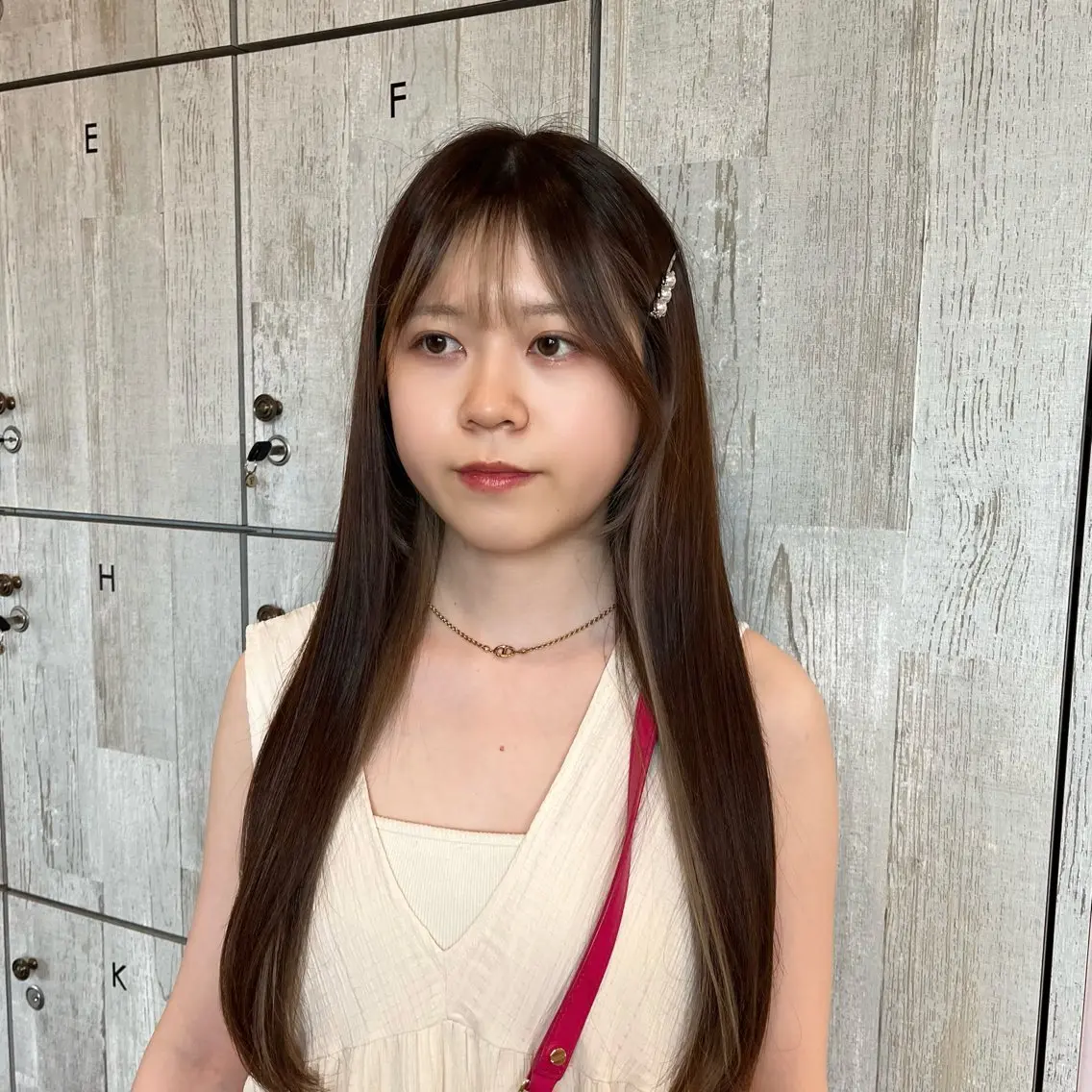 ロング カラー ベージュカラー ブリーチ ブリーチなしカラー ヘアカラー トリートメント ♡ナナコ♡ レイヤー /ブリーチ/艶髪のヘアスタイル