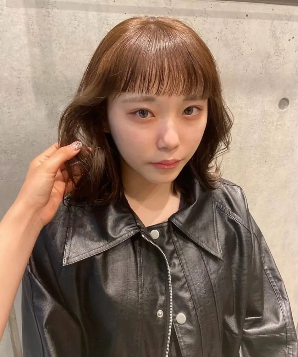 ミディアム カラー abe yuikaのヘアスタイル