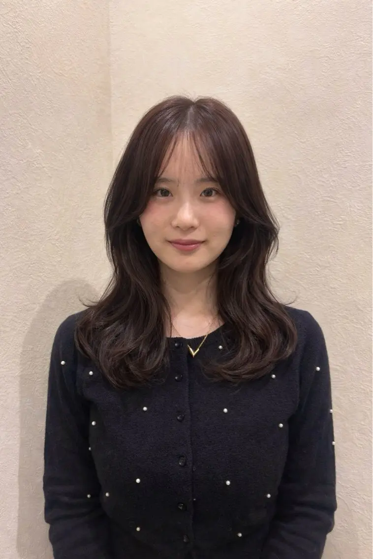セミロング カラー Inity心斎橋/ クルミのヘアスタイル