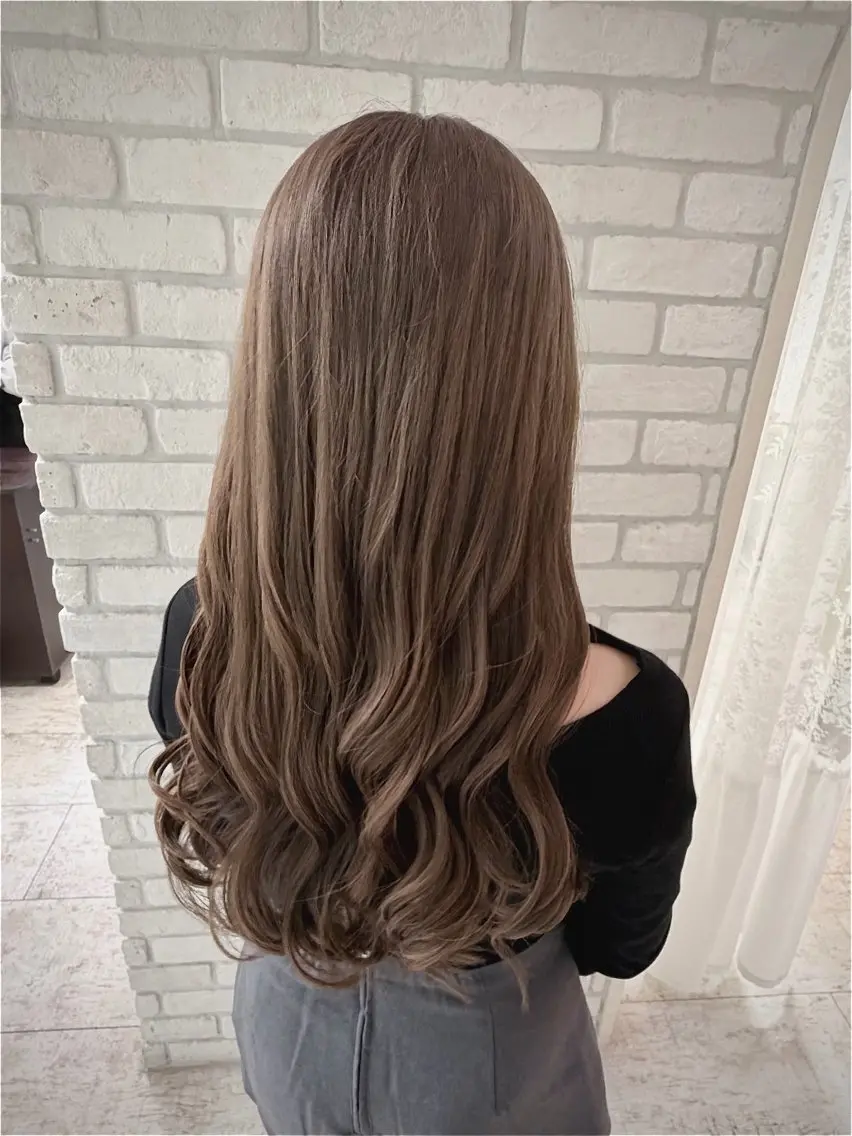 ロング カラー ヘアアレンジ グレージュ カット ヘアカラー トリートメント 髪質改善/艶カラー✨ 50％オフ/斉藤広人のヘアスタイル