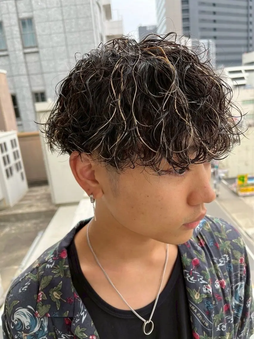 カラー パーマ メンズ カット ヘアカラー メンズパーマ/長岡 坂口祥貴/店長のヘアスタイル