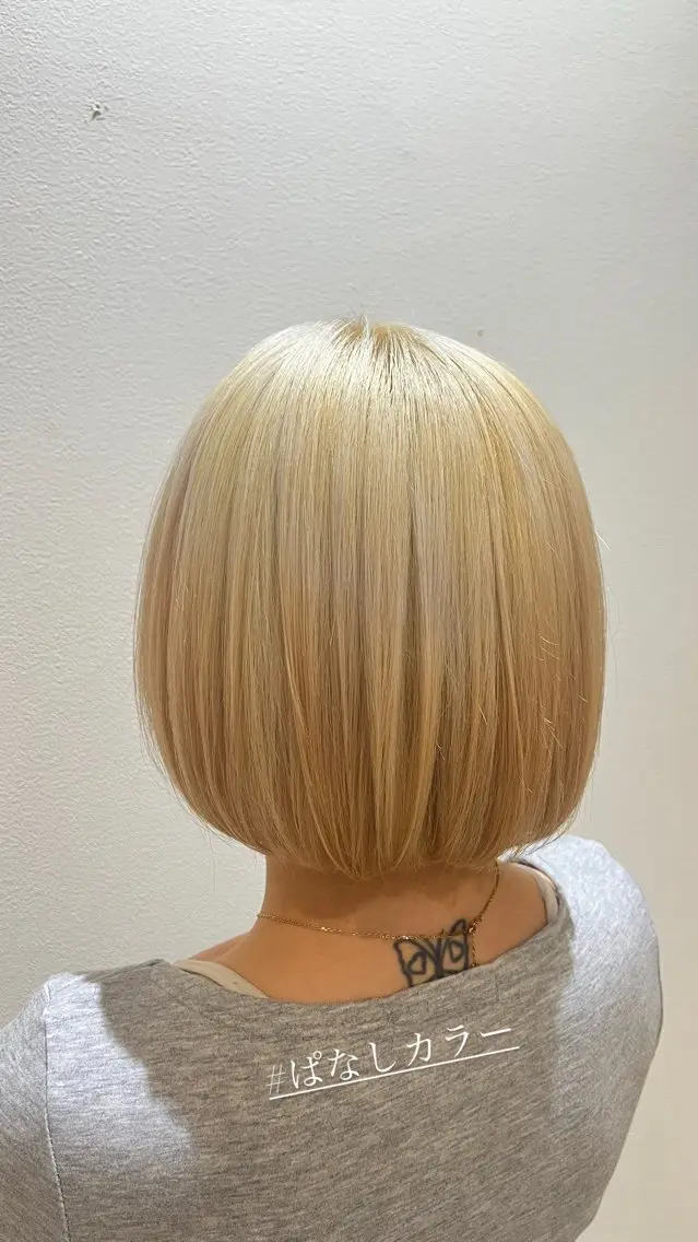 ショート カラー 抜きっぱなしブロンド ボブ 工藤 惇のヘアスタイル