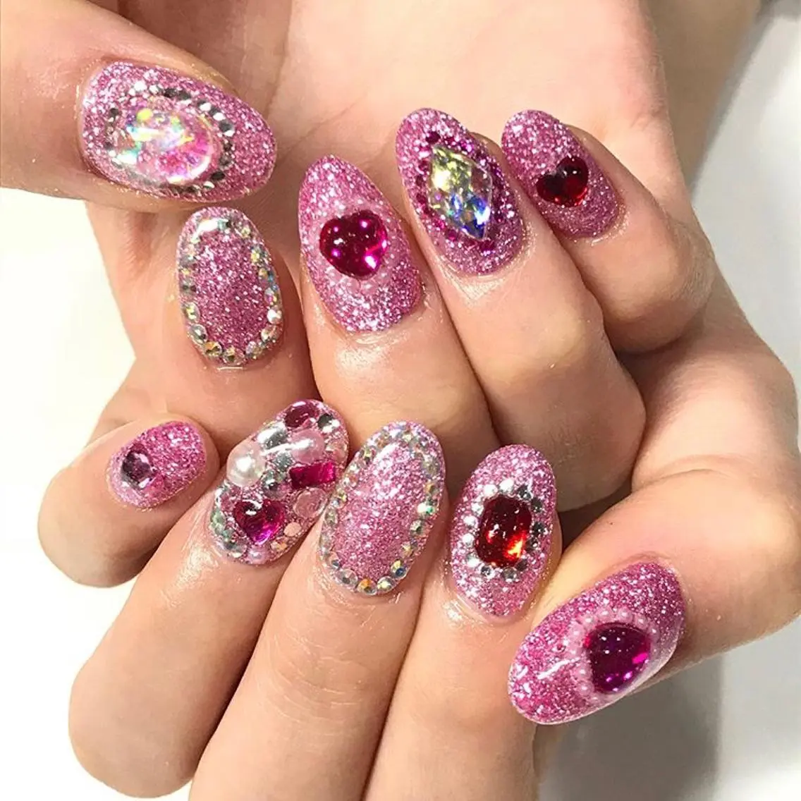 ネイル 渋谷／チップ長さ出し 👑アプレgel-xのネイルデザイン